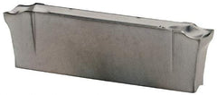 Iscar - DGL J IC328 Grade, 0.122" Cutting Width, Carbide Cutoff Insert - 6° Left Hand Lead Angle, 0.0079" Cnr Rad, TiCN Coated, Double End - USA Tool & Supply