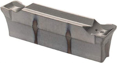 Iscar - DGL4003 C IC328 Grade, 0.157" Cutting Width, Carbide Cutoff Insert - 4° Left Hand Lead Angle, 0.012" Cnr Rad, TiN/TiCN/TiN Coated, Double End - USA Tool & Supply