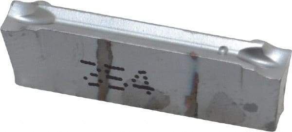 Iscar - DGN J IC354 Grade, 0.122" Cutting Width, Carbide Cutoff Insert - 0° Neutral Lead Angle, 0.0079" Cnr Rad, TiCN Coated, Double End - USA Tool & Supply