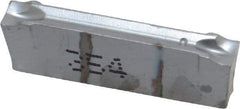 Iscar - DGN J IC354 Grade, 0.122" Cutting Width, Carbide Cutoff Insert - 0° Neutral Lead Angle, 0.0079" Cnr Rad, TiCN Coated, Double End - USA Tool & Supply