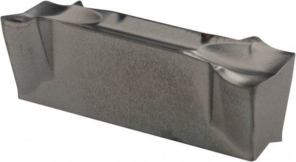 Iscar - DGN J IC328 Grade, 0.1969" Cutting Width, Carbide Cutoff Insert - 0° Neutral Lead Angle, 0.0118" Cnr Rad, TiCN Coated, Double End - USA Tool & Supply