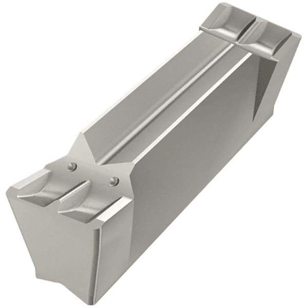 Iscar - DGN5003 IC354 Grade, 0.1969" Cutting Width, Carbide Cutoff Insert - Neutral Lead Angle, 0.0118" Cnr Rad, TiCN Coated, Double End - USA Tool & Supply