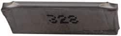Iscar - DGR J IC328 Grade, 0.0866" Cutting Width, Carbide Cutoff Insert - 6° Right Hand Lead Angle, 0.0079" Cnr Rad, TiCN Coated, Double End - USA Tool & Supply