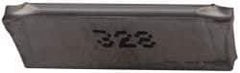 Iscar - DGR J IC328 Grade, 0.0866" Cutting Width, Carbide Cutoff Insert - 6° Right Hand Lead Angle, 0.0079" Cnr Rad, TiCN Coated, Double End - USA Tool & Supply