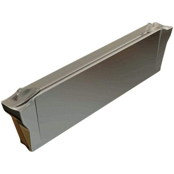 Iscar - DGR6303 IC328 Grade, 1/4" Cutting Width, Carbide Cutoff Insert - 4° Right Hand Lead Angle, 0.0138" Cnr Rad, TiCN Coated, Double End - USA Tool & Supply