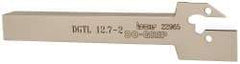 Iscar - DGT, Left Hand Cut, 1.38" Max Workpc Diam, DG. 1.., DG. 2.. Insert, Indexable Cutoff Toolholder - 1/2" Shank Width, 1/2" Shank Height, 4-1/2" OAL - USA Tool & Supply