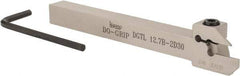 Iscar - 0.591" Max Depth of Cut, 0.075" Min Groove Width, 5-1/2" OAL, Left Hand Indexable Grooving Cutoff Toolholder - 1/2" Shank Height x 1/2" Shank Width, DG. 1../DG. 2.. Insert Style, DGT Toolholder Style, Series Do Grip - USA Tool & Supply