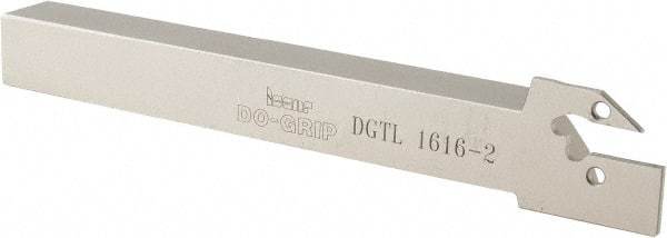 Iscar - External Thread, 0.689" Max Depth of Cut, 1.9mm Min Groove Width, 150mm OAL, Left Hand Indexable Grooving Cutoff Toolholder - 16mm Shank Height x 16mm Shank Width, DG.. Insert Style, DGT Toolholder Style, Series Do-Grip - USA Tool & Supply