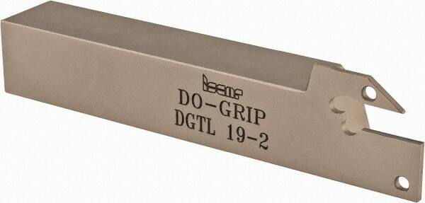 Iscar - External Thread, 0.69" Max Depth of Cut, 0.075" Min Groove Width, 4-1/2" OAL, Left Hand Indexable Grooving Cutoff Toolholder - 3/4" Shank Height x 3/4" Shank Width, DG.. Insert Style, DGT Toolholder Style, Series Do-Grip - USA Tool & Supply
