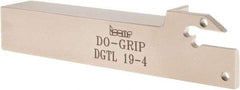 Iscar - External Thread, 1" Max Depth of Cut, 0.157" Min Groove Width, 4-1/2" OAL, Left Hand Indexable Grooving Cutoff Toolholder - 3/4" Shank Height x 3/4" Shank Width, DG.. Insert Style, DGT Toolholder Style, Series Do-Grip - USA Tool & Supply