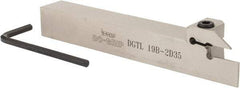 Iscar - 0.689" Max Depth of Cut, 0.075" Min Groove Width, 5-1/2" OAL, Left Hand Indexable Grooving Cutoff Toolholder - 3/4" Shank Height x 3/4" Shank Width, DG. 1../DG. 2.. Insert Style, DGT Toolholder Style, Series Do Grip - USA Tool & Supply
