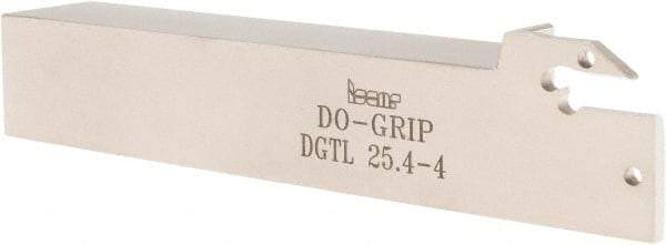 Iscar - External Thread, 1" Max Depth of Cut, 0.157" Min Groove Width, 6" OAL, Left Hand Indexable Grooving Cutoff Toolholder - 1" Shank Height x 1" Shank Width, DG.. Insert Style, DGT Toolholder Style, Series Do-Grip - USA Tool & Supply