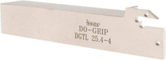 Iscar - External Thread, 1" Max Depth of Cut, 0.157" Min Groove Width, 6" OAL, Left Hand Indexable Grooving Cutoff Toolholder - 1" Shank Height x 1" Shank Width, DG.. Insert Style, DGT Toolholder Style, Series Do-Grip - USA Tool & Supply