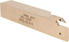 Iscar - External Thread, 1-1/2" Max Depth of Cut, 0.189" Min Groove Width, 6" OAL, Left Hand Indexable Grooving Cutoff Toolholder - 1" Shank Height x 1" Shank Width, DG.. Insert Style, DGT Toolholder Style, Series Do-Grip - USA Tool & Supply