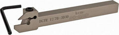 Iscar - External Thread, 0.591" Max Depth of Cut, 0.118" Min Groove Width, 5-1/2" OAL, Right Hand Indexable Grooving Cutoff Toolholder - 0.094 Seat Size, 1/2" Shank Height x 1/2" Shank Width, DG.. Insert Style, DGT Toolholder Style, Series Do-Grip - USA Tool & Supply