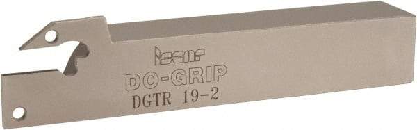 Iscar - 0.075" Min Groove Width, 4-1/2" OAL, Right Hand Indexable Grooving Cutoff Toolholder - 3/4" Shank Height x 3/4" Shank Width, DG. 1../DG. 2.. Insert Style, DGT Toolholder Style, Series Do Grip - USA Tool & Supply