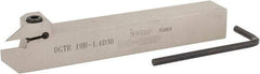 Iscar - External Thread, 0.591" Max Depth of Cut, 0.055" Min Groove Width, 5-1/2" OAL, Right Hand Indexable Grooving Cutoff Toolholder - 3/4" Shank Height x 3/4" Shank Width, DG.. Insert Style, DGT Toolholder Style, Series Do-Grip - USA Tool & Supply