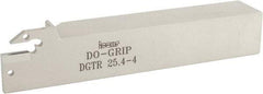 Iscar - 0.157" Min Groove Width, 6" OAL, Right Hand Indexable Grooving Cutoff Toolholder - 1" Shank Height x 1" Shank Width, DG. 4../GRIP 4.. Insert Style, DGT Toolholder Style, Series Do Grip - USA Tool & Supply