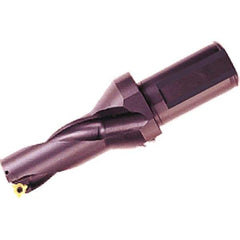 Iscar - 3.8" Max Drill Depth, 2.25xD, 1-11/16" Diam, Indexable Insert Drill - 1-1/2" Shank Diam, Whistle Notch Shank - USA Tool & Supply