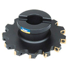 Iscar - Shell Mount B Connection, 0.37" Cutting Width, 1.07" Depth of Cut, 4" Cutter Diam, 1" Hole Diam, 11 Tooth Indexable Slotting Cutter - FSB Toolholder, S/Q/XPMT Insert - USA Tool & Supply