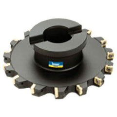 Iscar - Shell Mount B Connection, 0.3543" Cutting Width, 63/64" Depth of Cut, 100mm Cutter Diam, 1-1/16" Hole Diam, 11 Tooth Indexable Slotting Cutter - FST Toolholder, Q/XPMT Insert - USA Tool & Supply