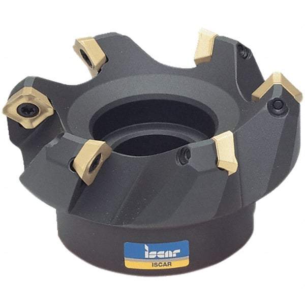 Iscar - 63.1mm Cut Diam, 22mm Arbor Hole, 6.5mm Max Depth of Cut, 45° Indexable Chamfer & Angle Face Mill - 4 Inserts, SE.. 12 Insert, Right Hand Cut, 4 Flutes, Series IscarMill - USA Tool & Supply
