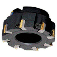 Iscar - 6 Inserts, 80mm Cut Diam, 27mm Arbor Diam, 18mm Max Depth of Cut, Indexable Square-Shoulder Face Mill - 0/90° Lead Angle, 50mm High, TPKN 2204 Insert Compatibility, Series IscarMill - USA Tool & Supply