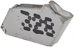 Iscar - GFN IC328 Grade, 0.063" Cutting Width, Carbide Cutoff Insert - 0° Neutral Lead Angle, 0.0063" Cnr Rad, TiCN Coated, Single End - USA Tool & Supply