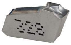 Iscar - GFN J IC328 Grade, 0.1181" Cutting Width, Carbide Cutoff Insert - 0° Neutral Lead Angle, 0.0098" Cnr Rad, TiCN Coated, Single End - USA Tool & Supply