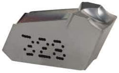 Iscar - GFN J IC328 Grade, 0.1575" Cutting Width, Carbide Cutoff Insert - 0° Neutral Lead Angle, 0.0098" Cnr Rad, TiCN Coated, Single End - USA Tool & Supply