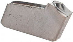 Iscar - GFR J IC354 Grade, 0.0472" Cutting Width, Carbide Cutoff Insert - 10° Right Hand Lead Angle, 0.0055" Cnr Rad, TiCN Coated, Single End - USA Tool & Supply