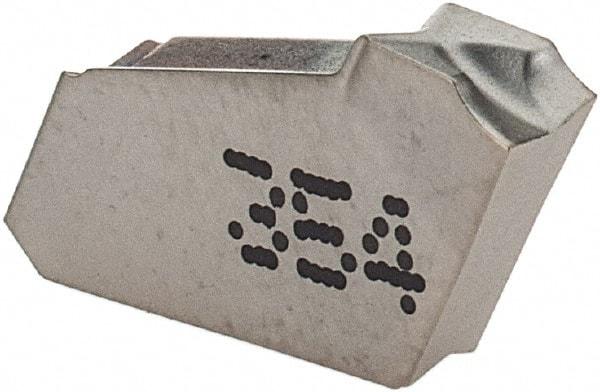 Iscar - GFR JS IC354 Grade, 0.1181" Cutting Width, Carbide Cutoff Insert - 8° Right Hand Lead Angle, 0.0012" Cnr Rad, TiCN Coated, Single End - USA Tool & Supply