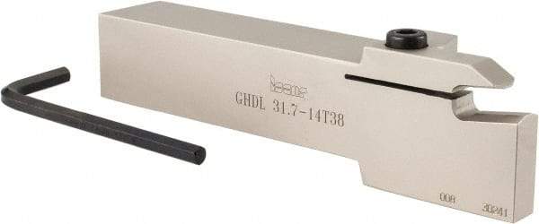 Iscar - GHD, External, Left Hand, 1-1/2" Max Depth of Cut, 0.512 to 0.685" Groove Width, Indexable Grooving Tool Holder - GIMY, GPV, TIGER 1.. Insert Compatibility, 1-1/4" Shank Height, 1-1/4" Shank Width, 7" OAL - USA Tool & Supply