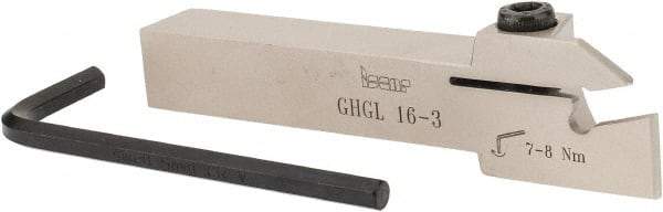 Iscar - GHG, External, Left Hand, 1.57" Max Depth of Cut, 3 to 4mm Groove Width, Indexable Grooving Tool Holder - GI..,TIP.. Insert Compatibility, 16mm Shank Height, 16mm Shank Width, 110mm OAL - USA Tool & Supply