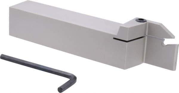 Iscar - External Thread, 1.26" Max Depth of Cut, 0.236" Min Groove Width, 7" OAL, Right Hand Indexable Grooving Cutoff Toolholder - 1-1/4" Shank Height x 1-1/4" Shank Width, GI.. Insert Style, GHG Toolholder Style, Series Cut Grip - USA Tool & Supply