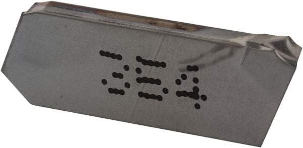 Iscar - 22GIM A Grade IC354, 2.2mm Cutting Width Carbide Grooving Insert - Right Hand, 0.02mm Corner Radius, TiCN Finish - USA Tool & Supply
