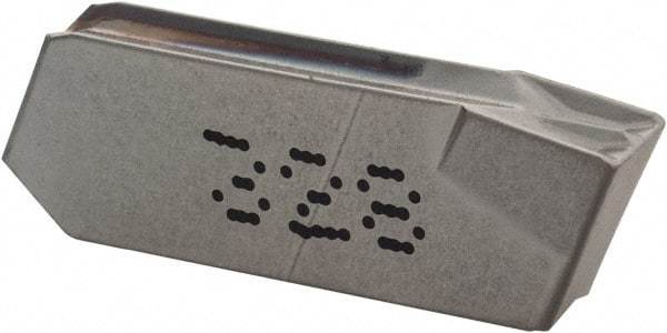 Iscar - 32GIM Grade IC328, 3.2mm Cutting Width Carbide Grooving Insert - Neutral, 0.22mm Corner Radius, TiCN Finish - USA Tool & Supply