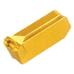 Iscar - 46GIM UT Grade IC328, 4.6mm Cutting Width Carbide Grooving Insert - Neutral, 0.6mm Corner Radius, TiN/TiCN Finish - USA Tool & Supply