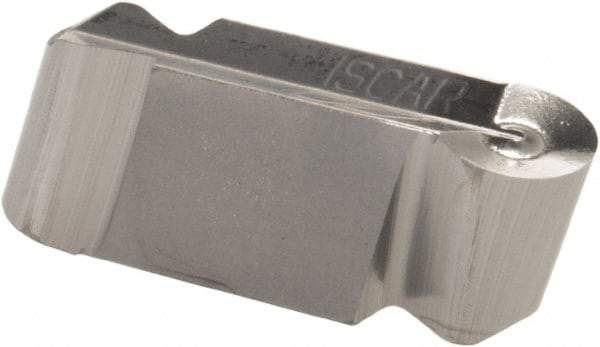 Iscar - 400200GIPA Grade IC20, 3.99mm Cutting Width Carbide Grooving Insert - 2.01mm Max Depth of Cut, Neutral, 2.01mm Corner Radius, Uncoated - USA Tool & Supply