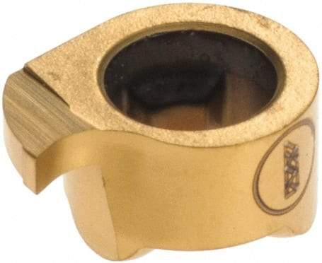 Iscar - 8104005GIQR Grade IC528, 1.04mm Cutting Width Carbide Grooving Insert - 1.5mm Max Depth of Cut, Right Hand, 0.05mm Corner Radius, TiCN/TiN Finish - USA Tool & Supply