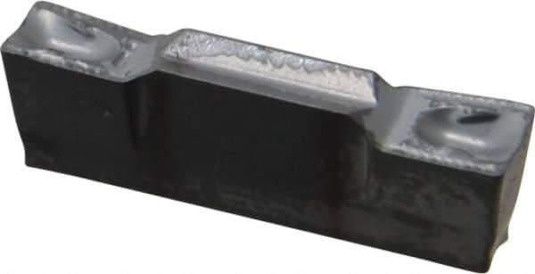 Iscar - 4004GRIP Y Grade IC354, 4mm Cutting Width Carbide Grooving Insert - 2.4mm Max Depth of Cut, Neutral, 0.4mm Corner Radius, TiCN Finish - USA Tool & Supply