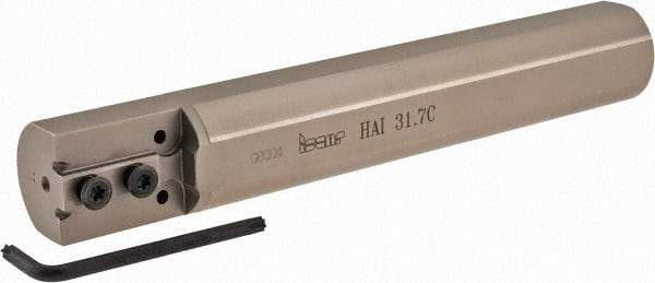 Iscar - HAI, Internal, Right Hand, Indexable Grooving Tool Holder - 1-1/4" Shank Width, 8" OAL, Through Coolant - USA Tool & Supply