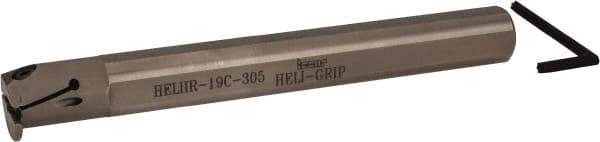 Iscar - HELII, Internal, Right Hand, 0.197" Max Depth of Cut, 0.118 to 1/8" Groove Width, Indexable Grooving Tool Holder - 3/4" Shank Width, 6-1/2" OAL, Through Coolant - USA Tool & Supply