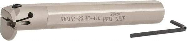 Iscar - HELII, Internal, Right Hand, 0.393" Max Depth of Cut, 0.157 to 3/16" Groove Width, Indexable Grooving Tool Holder - 1" Shank Width, 7" OAL, Through Coolant - USA Tool & Supply