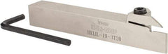 Iscar - HELI, External, Left Hand, 0.118 to 1/8" Groove Width, Indexable Grooving Tool Holder - GRIP 3.., HGN 30.. Insert Compatibility, 3/4" Shank Height, 3/4" Shank Width, 5-1/2" OAL - USA Tool & Supply
