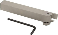 Iscar - HELI, External, Left Hand, 0.47" Max Depth of Cut, 0.157 to 3/16" Groove Width, Indexable Grooving Tool Holder - DG.. 4003, GRIP 4.. Insert Compatibility, 3/4" Shank Height, 3/4" Shank Width, 5-1/2" OAL - USA Tool & Supply