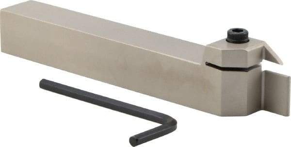Iscar - HELI, External, Right Hand, 0.47" Max Depth of Cut, 0.118 to 1/8" Groove Width, Indexable Grooving Tool Holder - GRIP 3.., HGN 30.. Insert Compatibility, 3/4" Shank Height, 3/4" Shank Width, 5-1/2" OAL - USA Tool & Supply