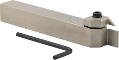 Iscar - HELI, External, Right Hand, 0.47" Max Depth of Cut, 0.118 to 1/8" Groove Width, Indexable Grooving Tool Holder - GRIP 3.., HGN 30.. Insert Compatibility, 3/4" Shank Height, 3/4" Shank Width, 5-1/2" OAL - USA Tool & Supply
