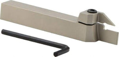 Iscar - HELI, External, Right Hand, 0.157 to 3/16" Groove Width, Indexable Grooving Tool Holder - DG.. 4003, GRIP 4.. Insert Compatibility, 3/4" Shank Height, 3/4" Shank Width, 5-1/2" OAL - USA Tool & Supply