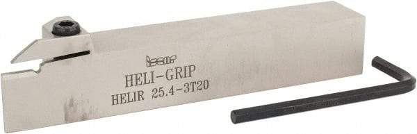 Iscar - HELI, External, Right Hand, 0.118 to 1/8" Groove Width, Indexable Grooving Tool Holder - 1" Shank Height, 1" Shank Width, 6" OAL - USA Tool & Supply